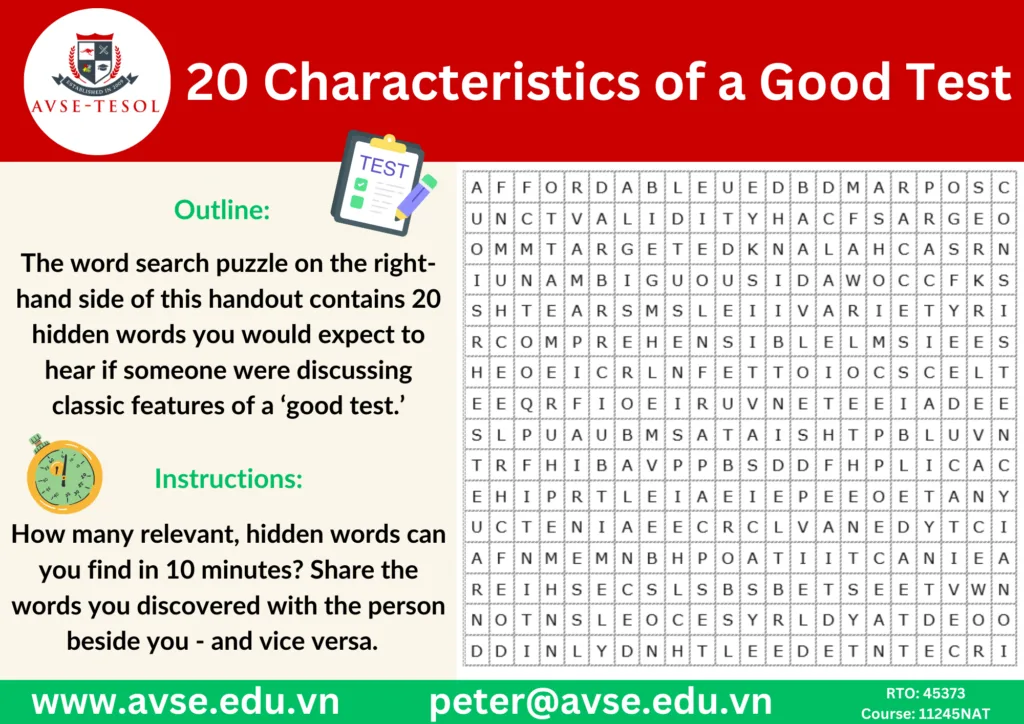 characteristics of a good test