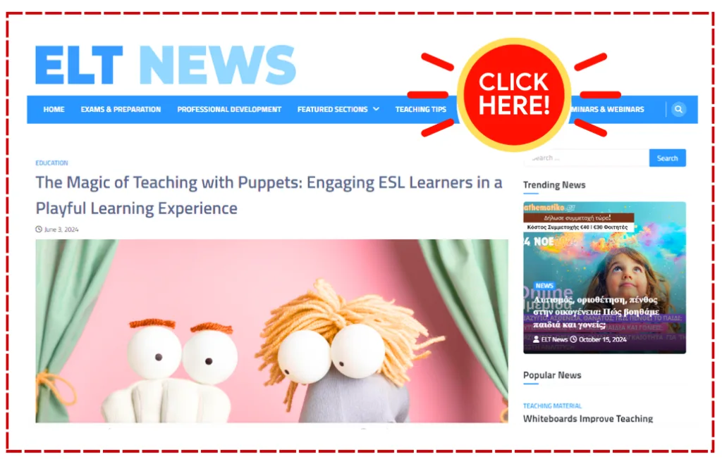 how to use puppets in an esl class