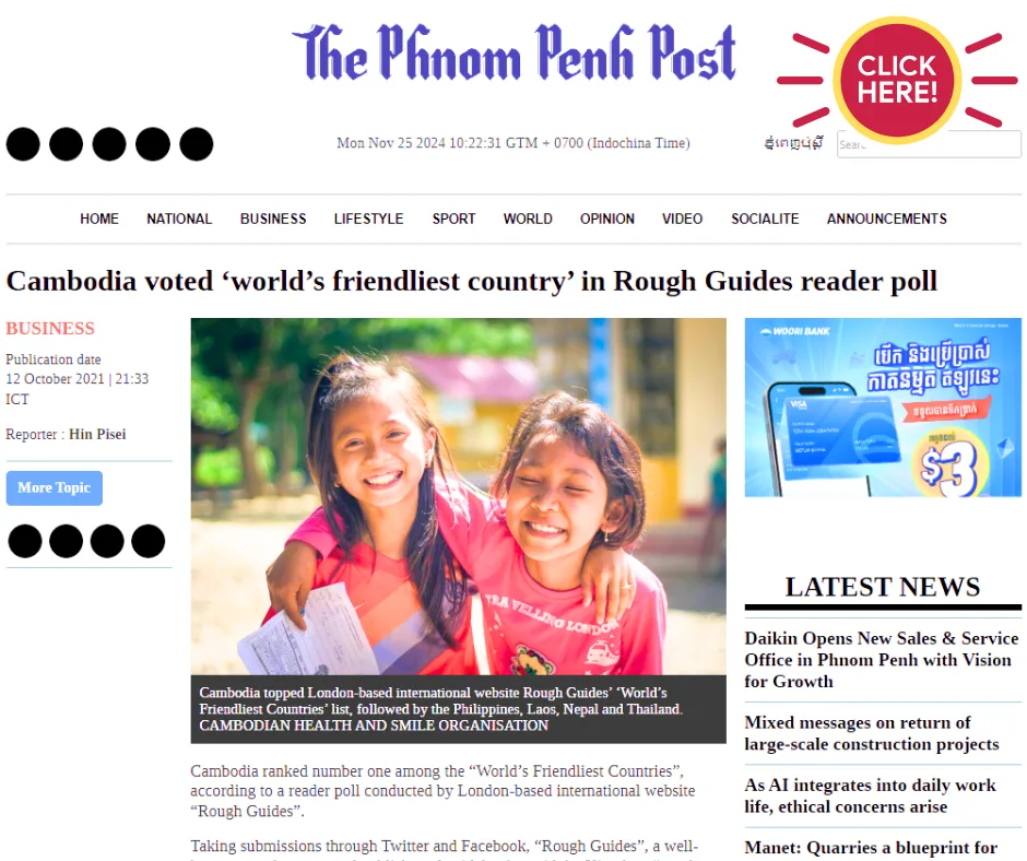 cambodia friendliest country in the world